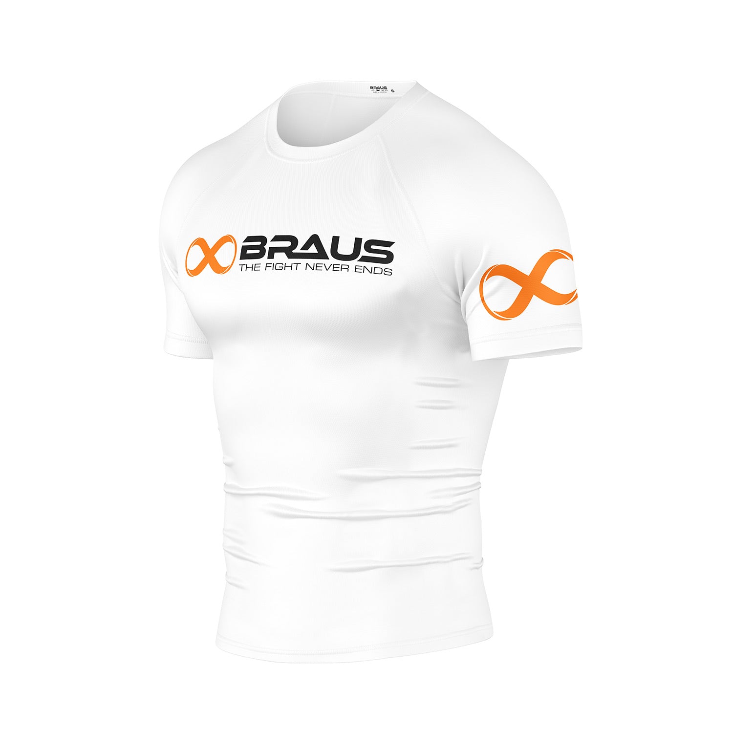 Braus Competition No Gi Rash Guard White - The Fight Club