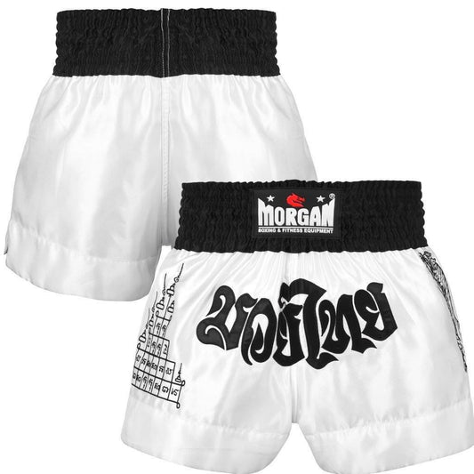 Morgan V2 White Tiger Muay Thai Shorts - The Fight Club