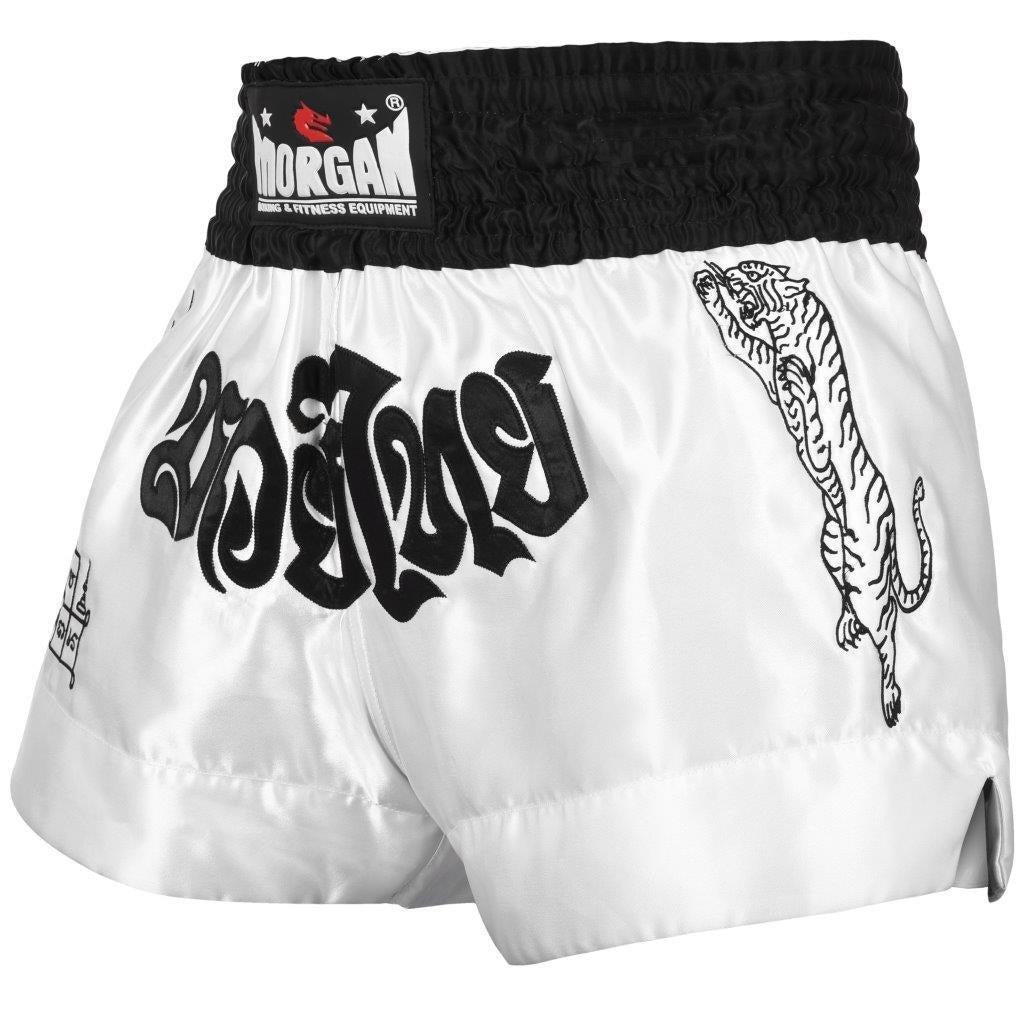 Morgan V2 White Tiger Muay Thai Shorts - The Fight Club