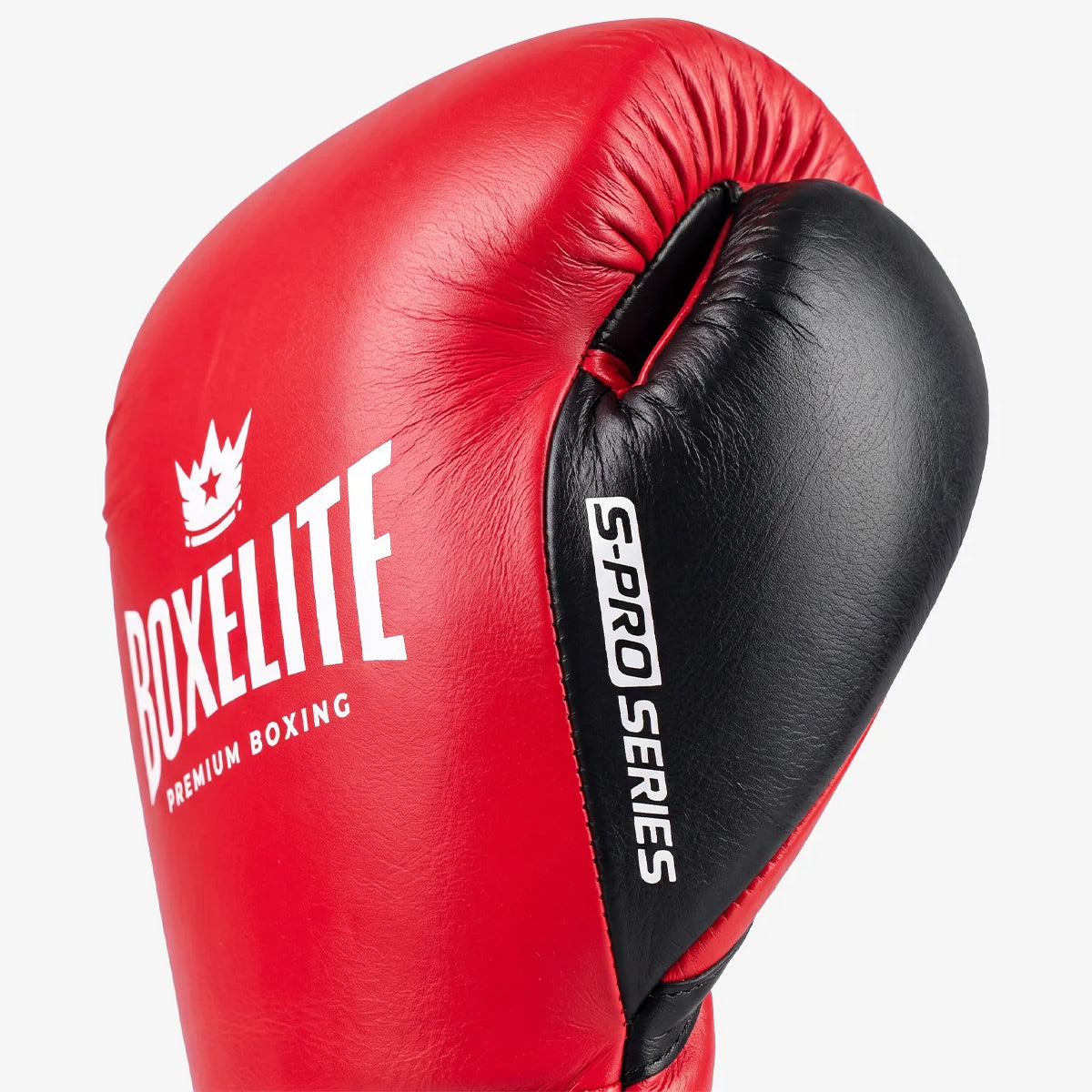 BoxElite S-Pro Series Boxing Gloves Red/Black Velcro - The Fight Club