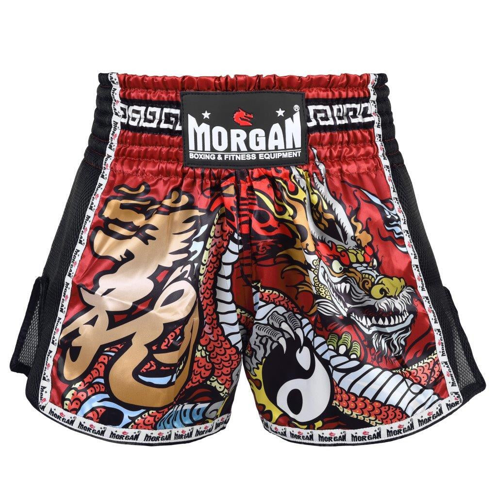 Morgan Dragon Muay Thai Shorts Red - The Fight Club