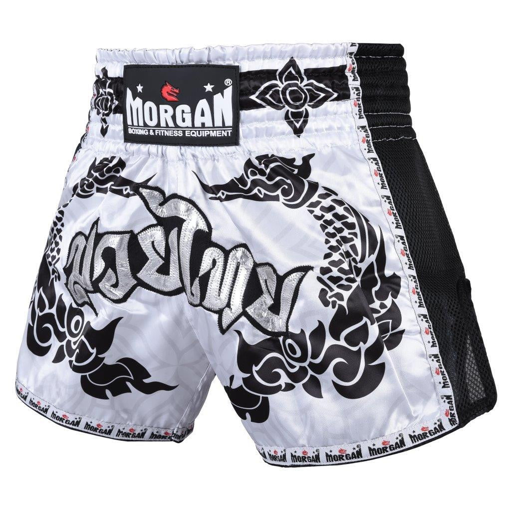 Morgan Dragon Muay Thai Shorts White - The Fight Club