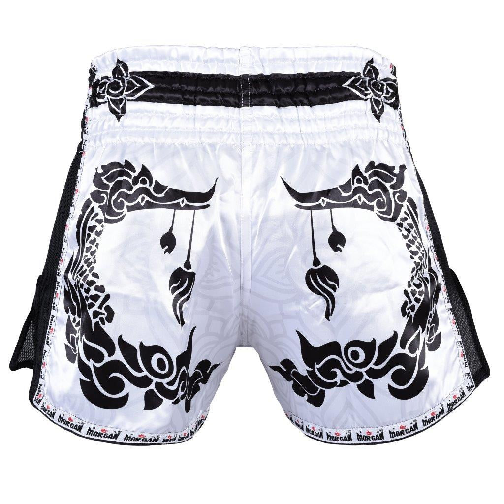 Morgan Dragon Muay Thai Shorts White - The Fight Club