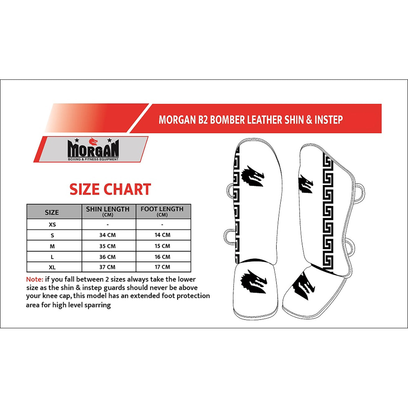 Morgan B2 Bomber Leather Sparring Shin & Instep - The Fight Club