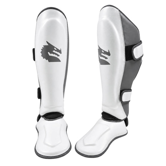 Morgan White Knight Shin & Instep Protectors - The Fight Club