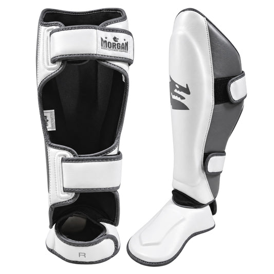 Morgan White Knight Shin & Instep Protectors - The Fight Club