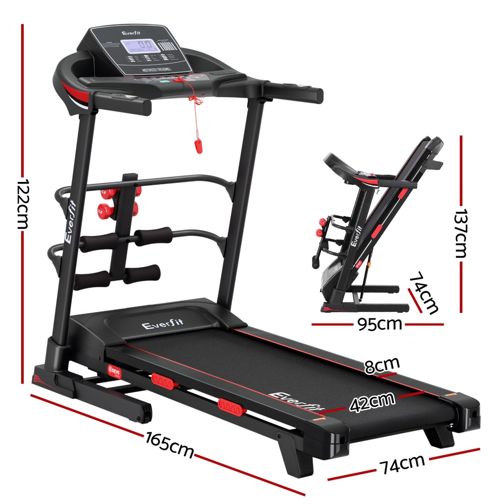 Everfit Treadmill Electric Home Gym Fitness Exercise Machine w/ Sit Up Bar 420mm - The Fight Club