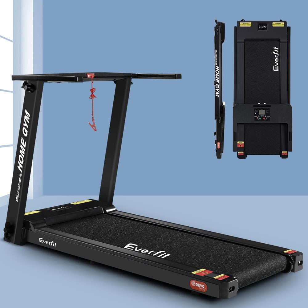 Everfit Treadmill Electric Home Gym Fitness Exercise Fully Foldable 420mm Black - The Fight Club