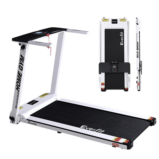 Everfit Treadmill Electric Home Gym Fitness Exercise Fully Foldable 420mm White - The Fight Club