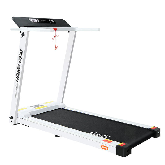 Everfit Treadmill Electric Home Gym Fitness Exercise Fully Foldable 450mm White - The Fight Club