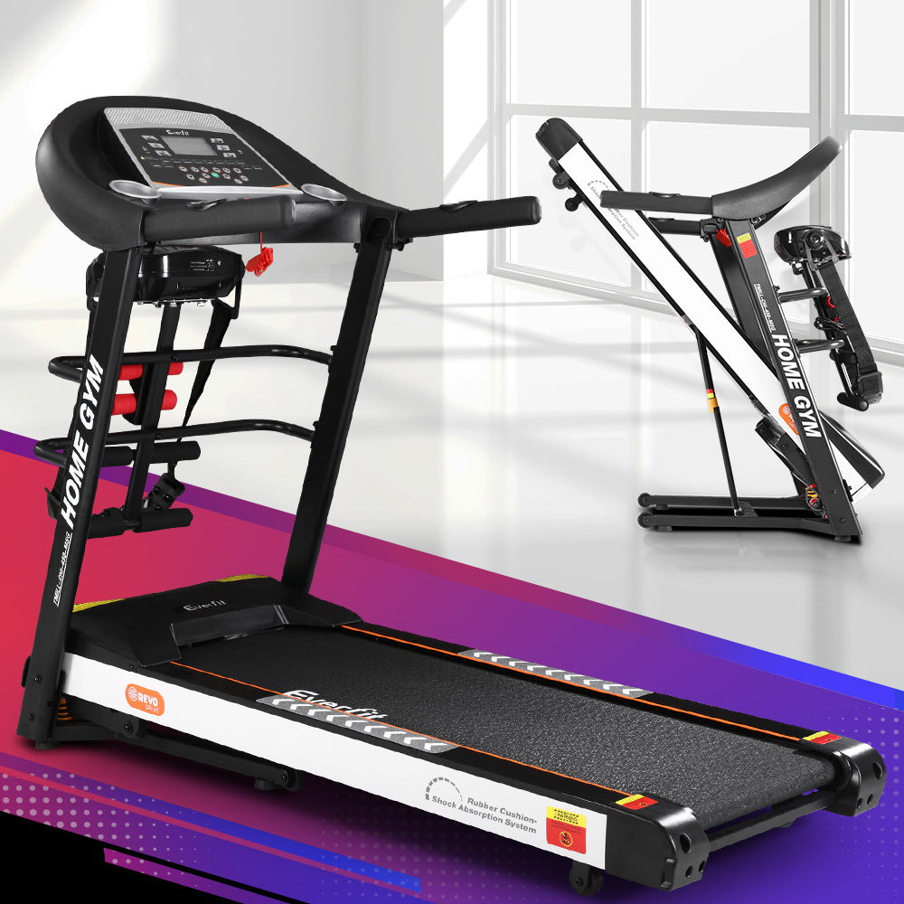 Everfit Treadmill Electric Home Gym Fitness Exercise Machine w/ Massager 450mm - The Fight Club