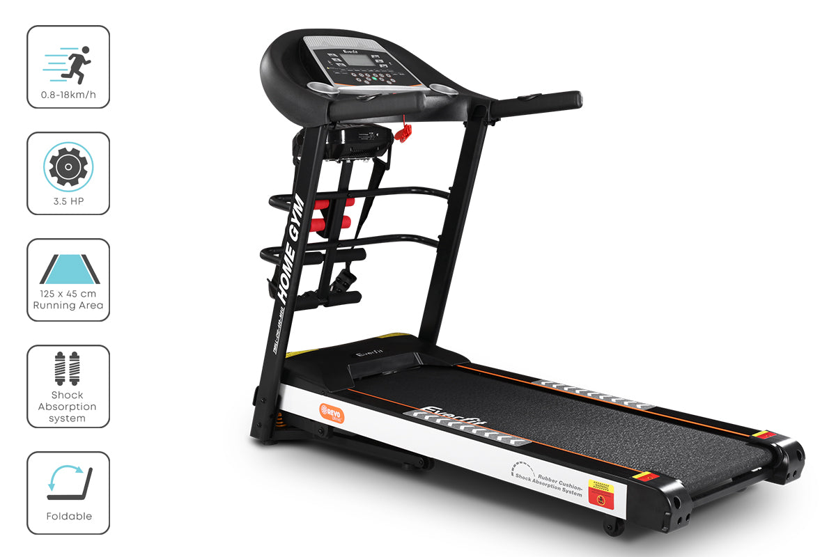 Everfit Treadmill Electric Home Gym Fitness Exercise Machine w/ Massager 450mm - The Fight Club