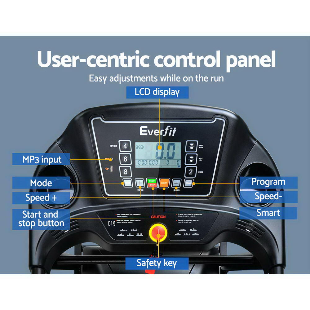 Everfit Treadmill Electric Home Gym Fitness Exercise Machine Foldable 400mm - The Fight Club