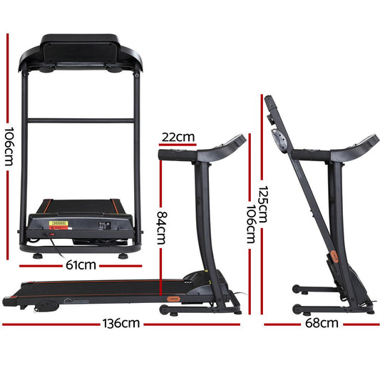 Everfit Treadmill Electric Home Gym Fitness Excercise Machine Incline 400mm - The Fight Club