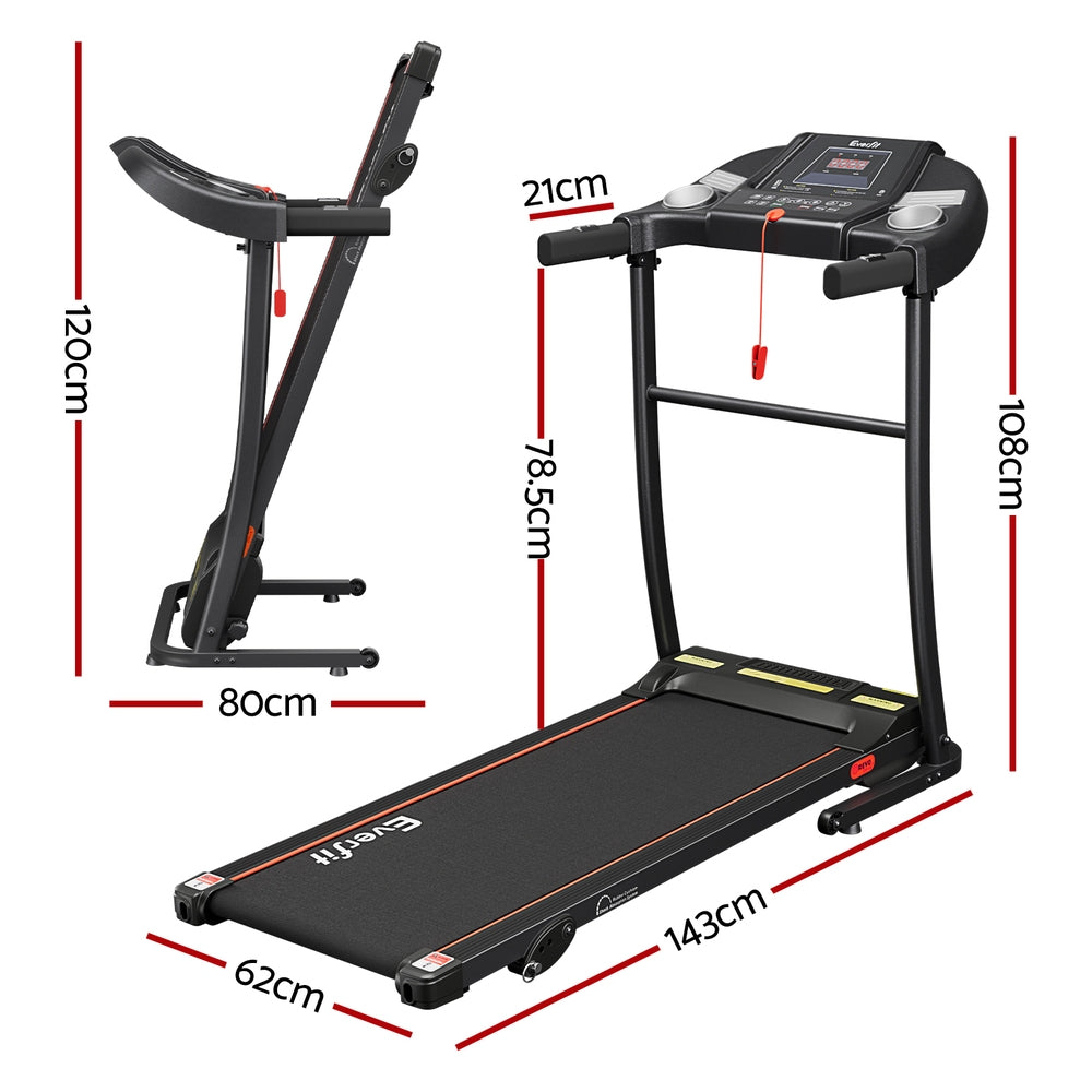Everfit Treadmill Electric Home Gym Fitness Excercise Equipment Incline 400mm - The Fight Club
