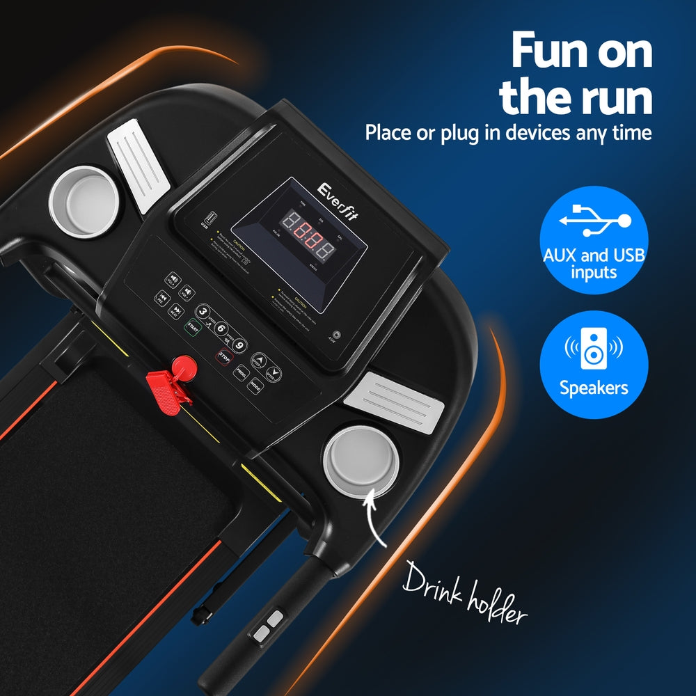 Everfit Treadmill Electric Home Gym Fitness Excercise Equipment Incline 400mm - The Fight Club