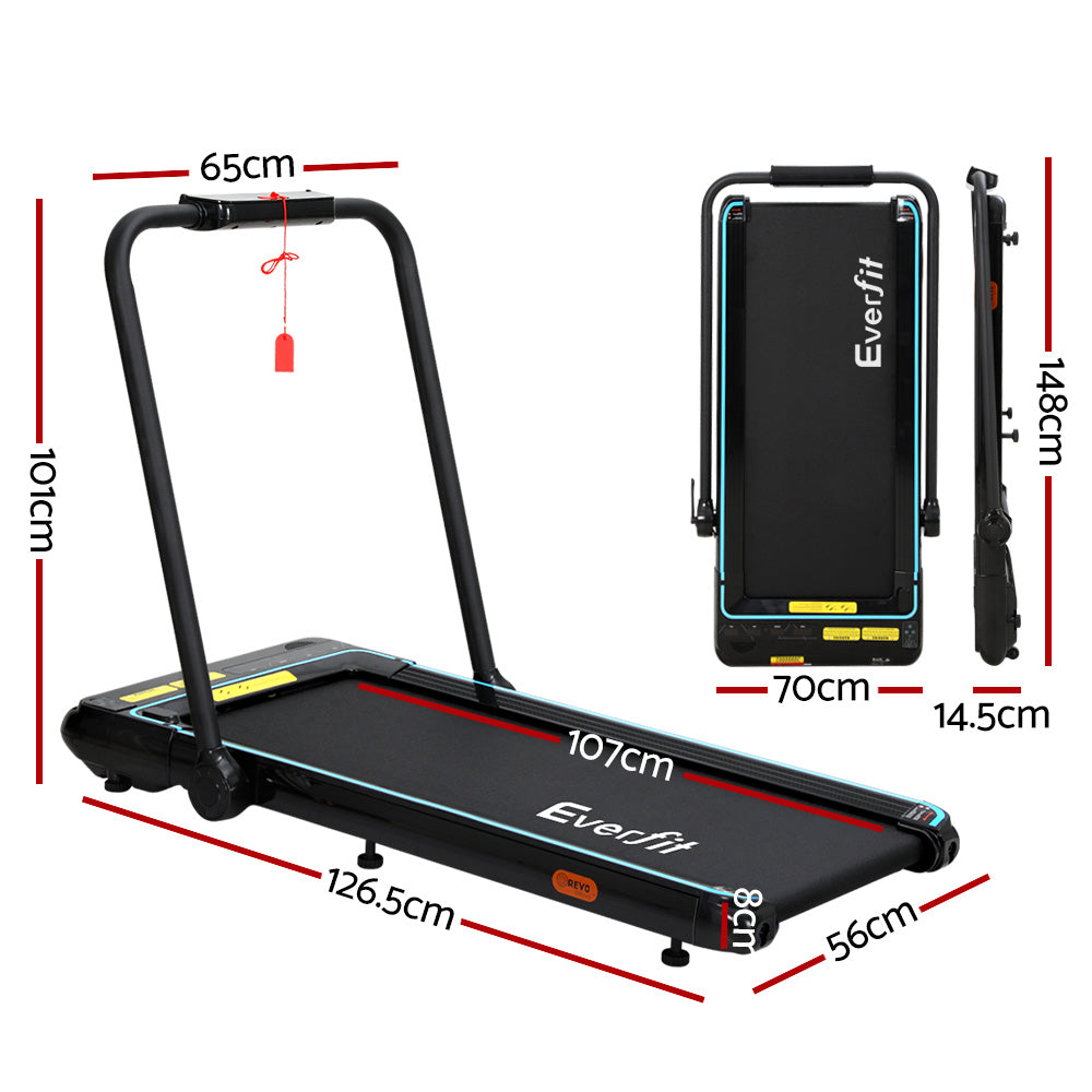 Everfit Treadmill Electric Walking Pad Under Desk Home Gym Fitness 420mm Remote - The Fight Club