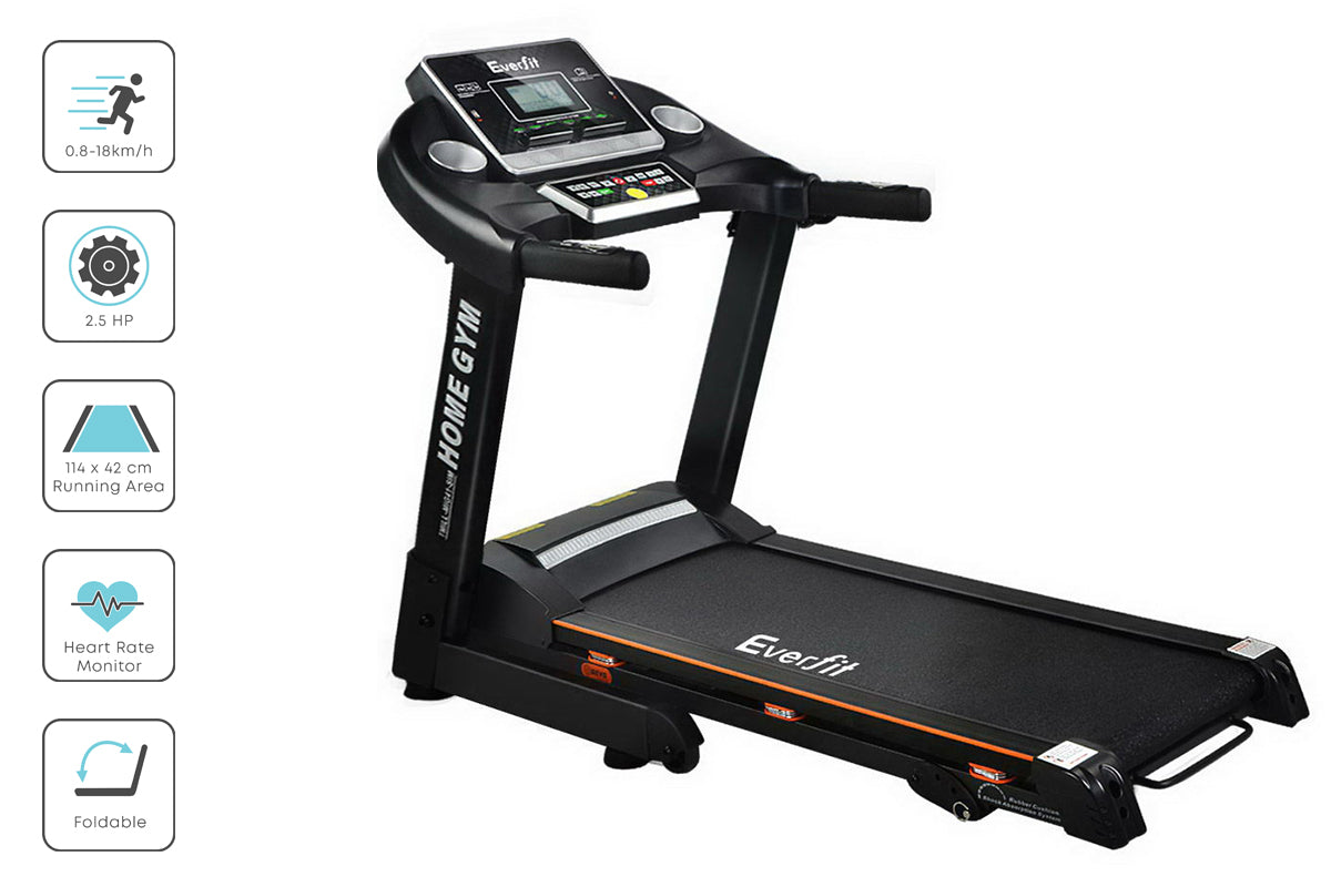 Everfit Treadmill Electric Home Gym Fitness Exercise Machine Hydraulic 420mm - The Fight Club