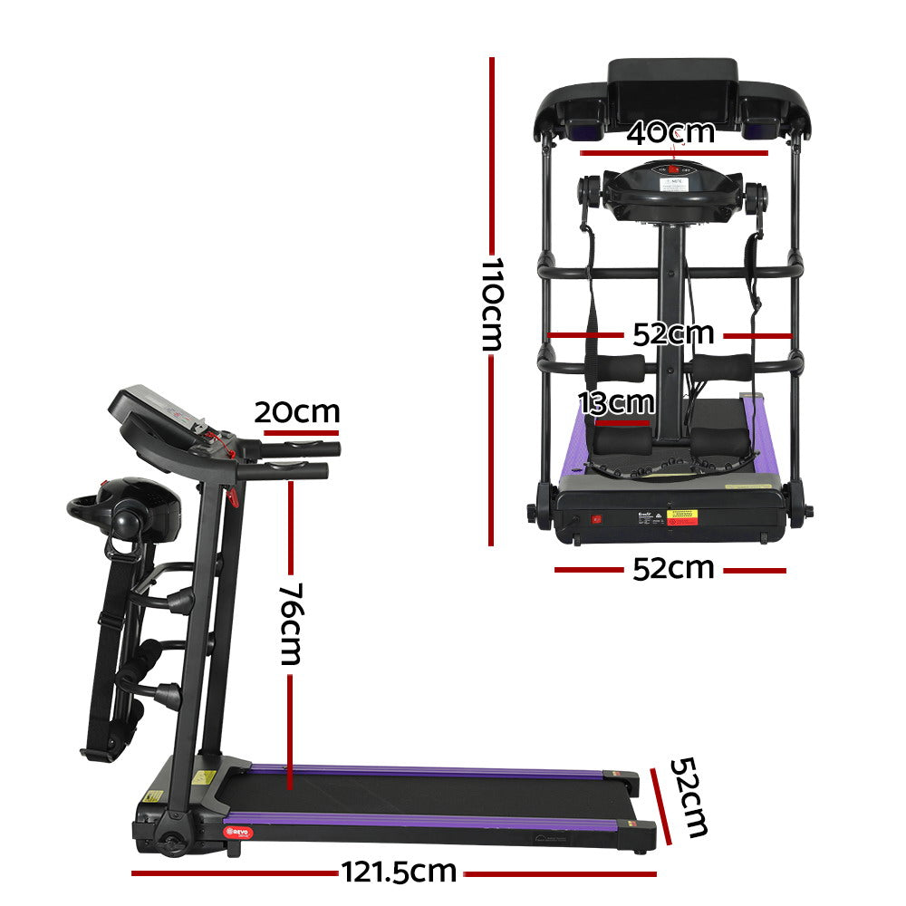 Everfit Treadmill Electric Home Gym Fitness Exercise Machine w/ Massager 400mm - The Fight Club