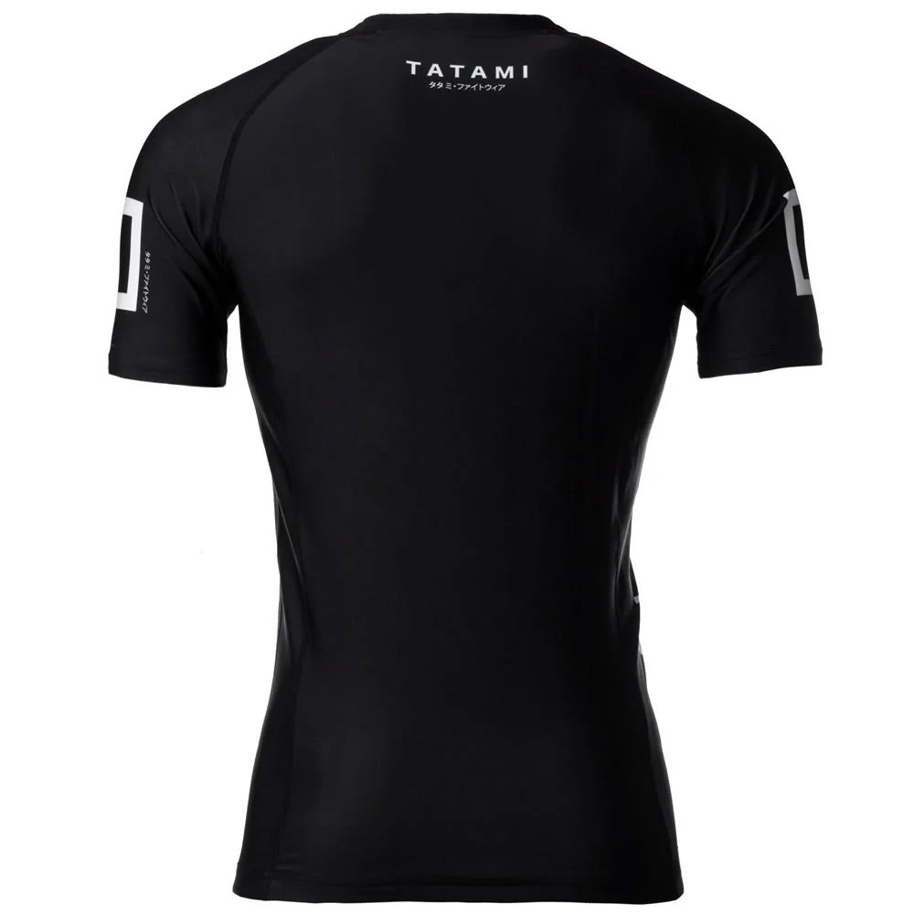 Tatami Katakana Short Sleeve Rash Guard Black - The Fight Club