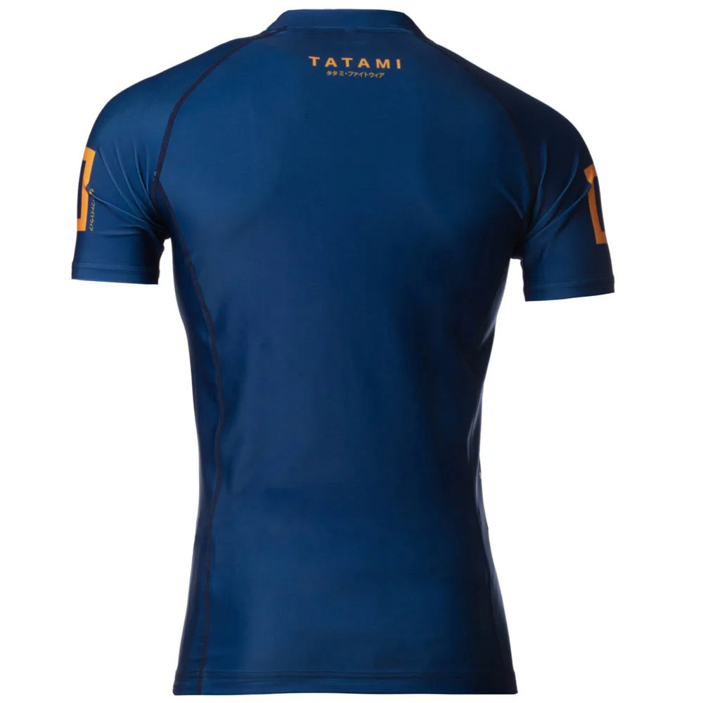 Tatami Katakana Short Sleeve Rash Guard Navy - The Fight Club