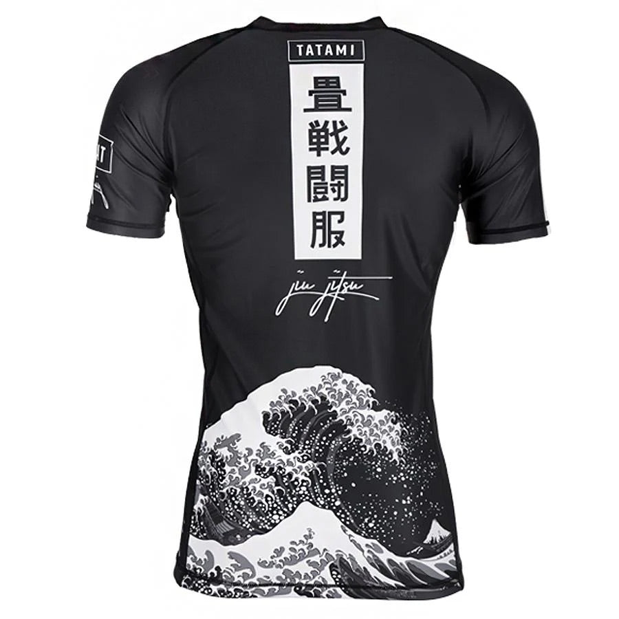 Tatami Kanagawa Short Sleeve Rash Guard Black - The Fight Club