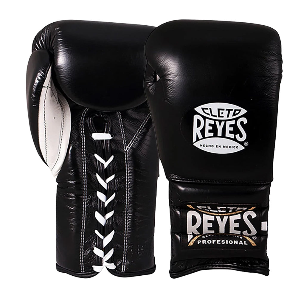 Cleto Reyes Professional Training Boxing Gloves with Laces Black - The Fight Club