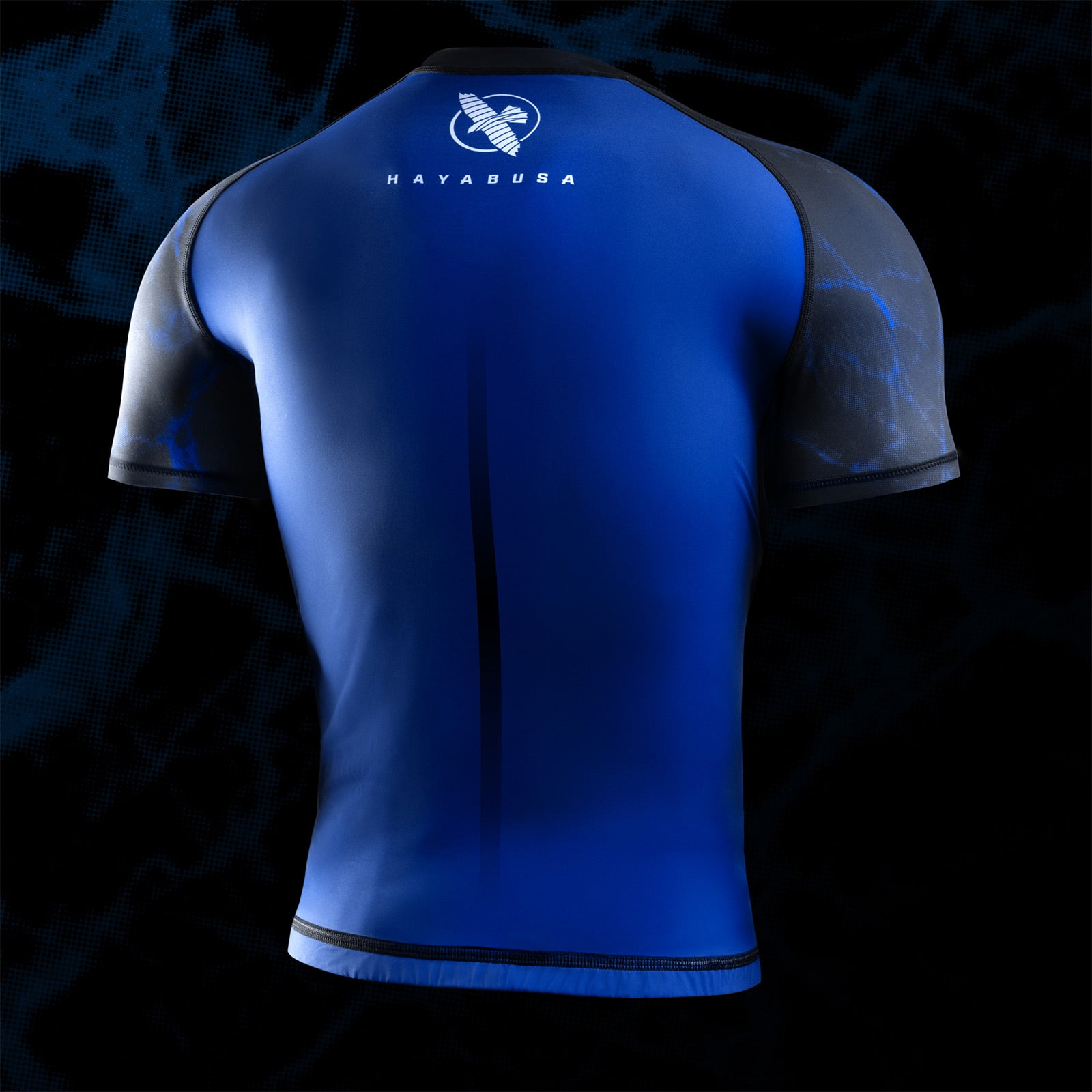 Hayabusa UFC BJJ Short Sleeve Rash Guard Blue - The Fight Club