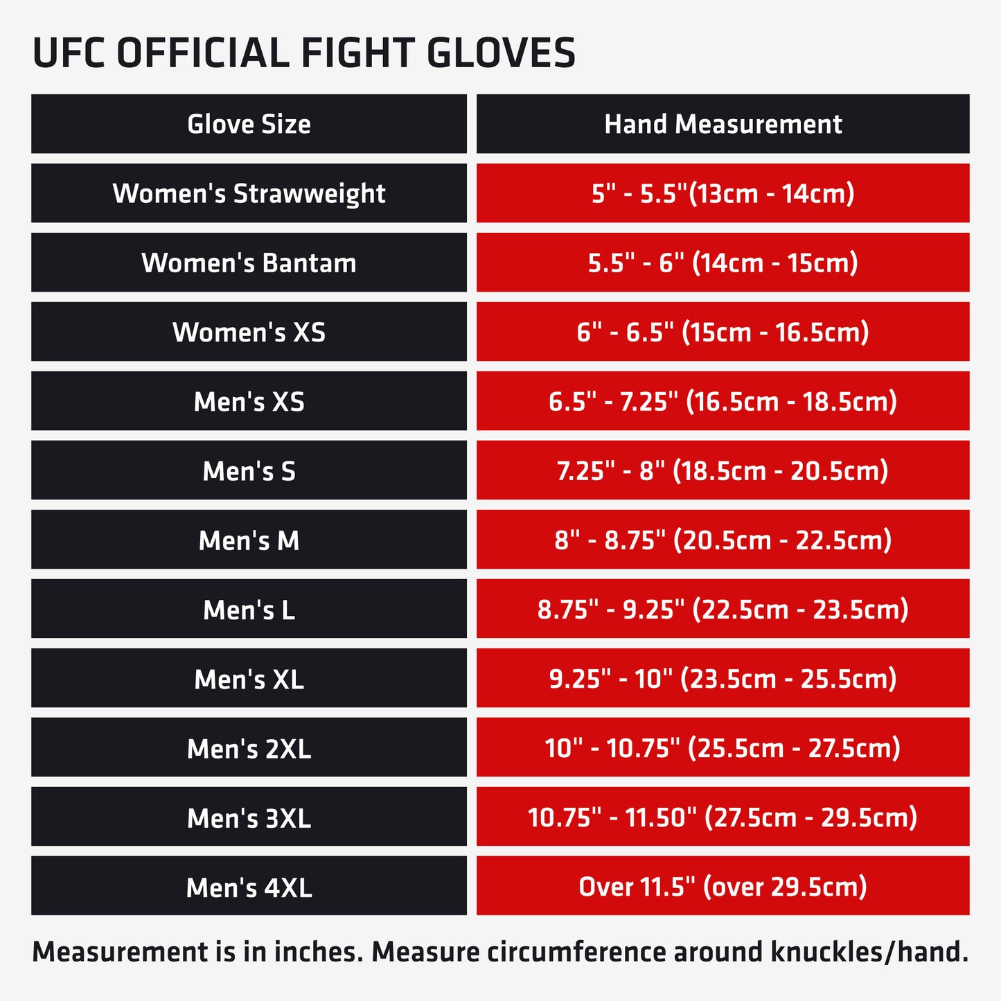 UFC Official Pro Competition Fight Gloves Women's
