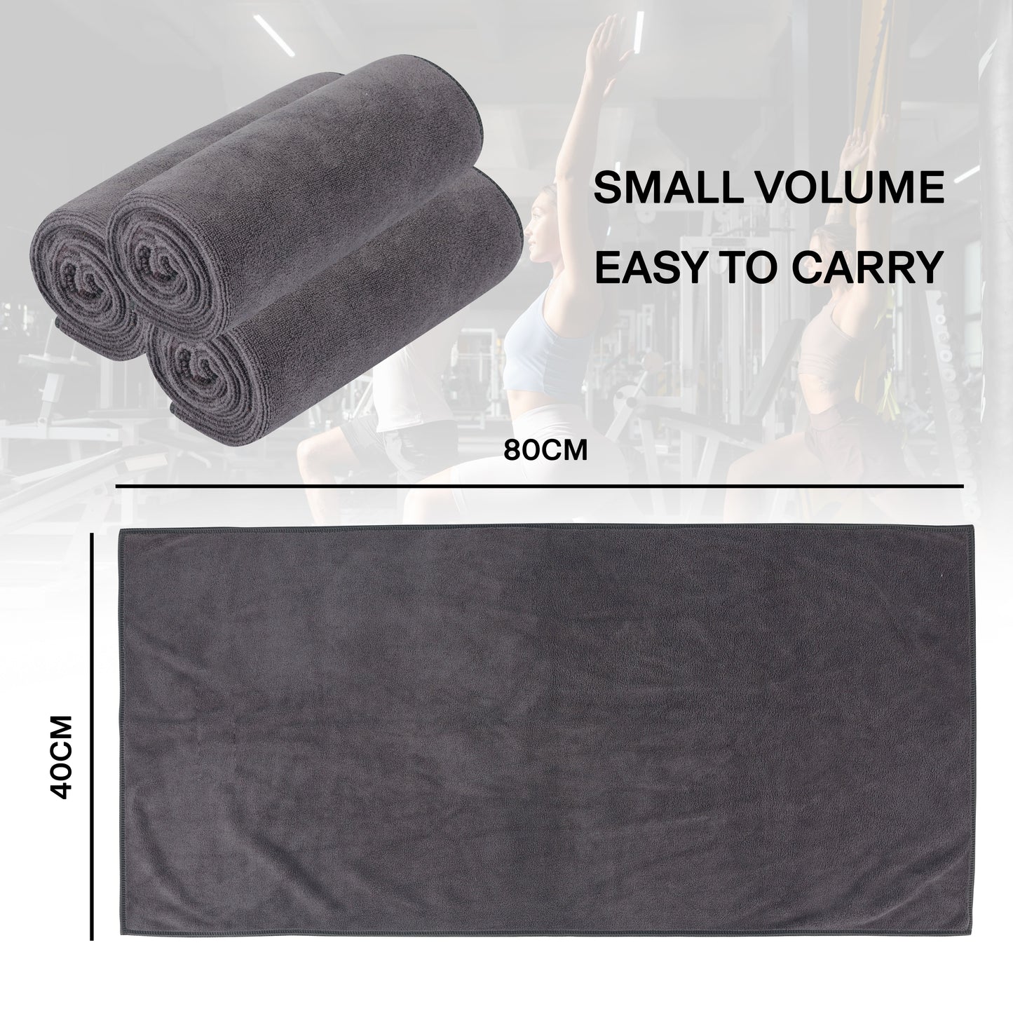 DSZ Gymeek Microfiber Gym Towel Set of 3