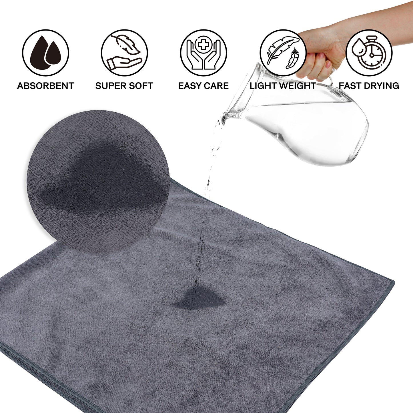 DSZ Gymeek Microfiber Gym Towel Set of 3