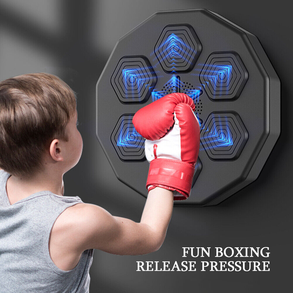 Electronic Music  Boxing Wall Target  Training Smart Wall Mounted Combat AU With Kids Gloves - The Fight Club