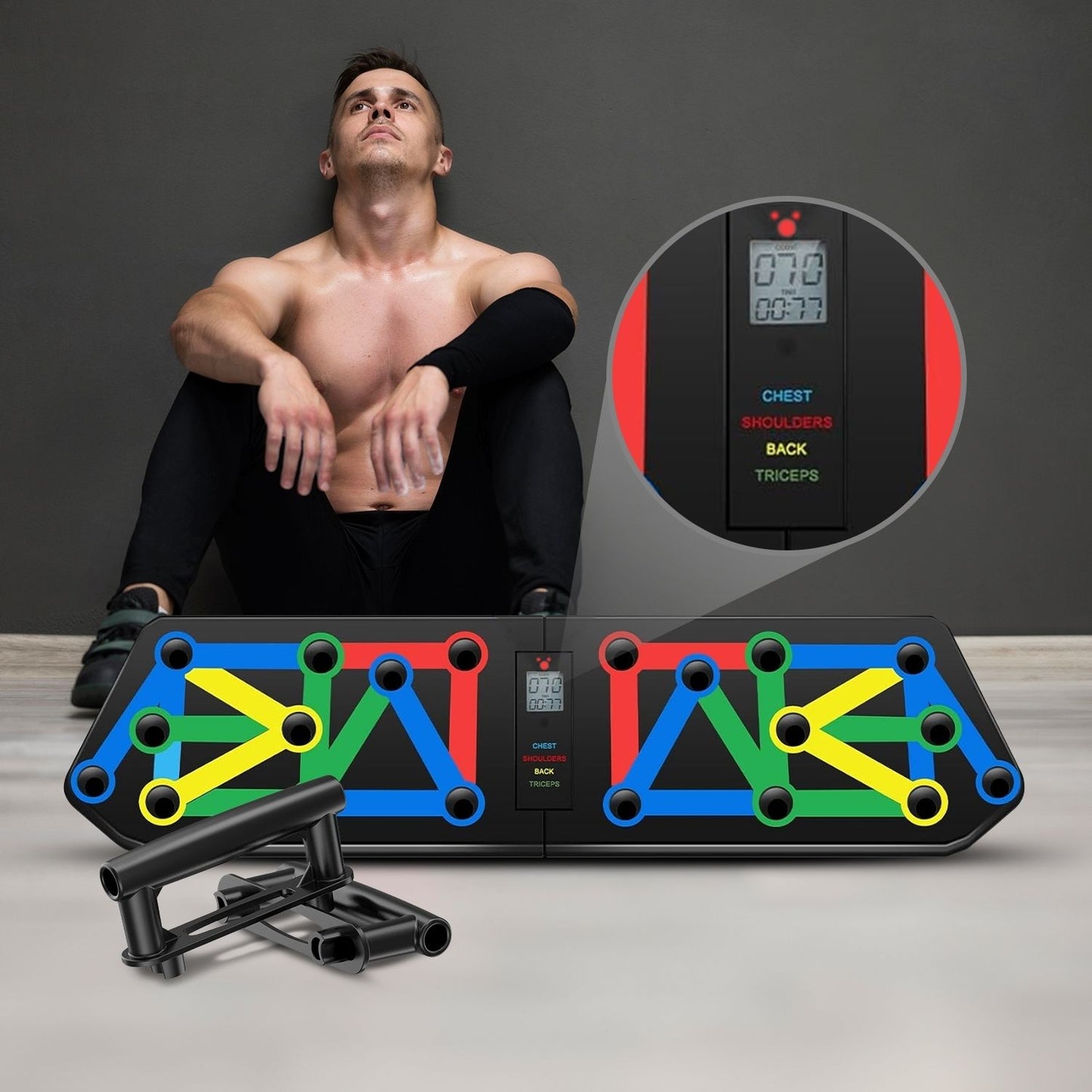 VERPEAK 13 in 1 Foldable Push Up Board (Black) VP-PUB-100-XW - The Fight Club