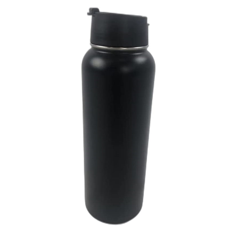 Verpeak 40oz Vacuum Insulated Water Bottle 3 Lids with Straw (Black) - The Fight Club