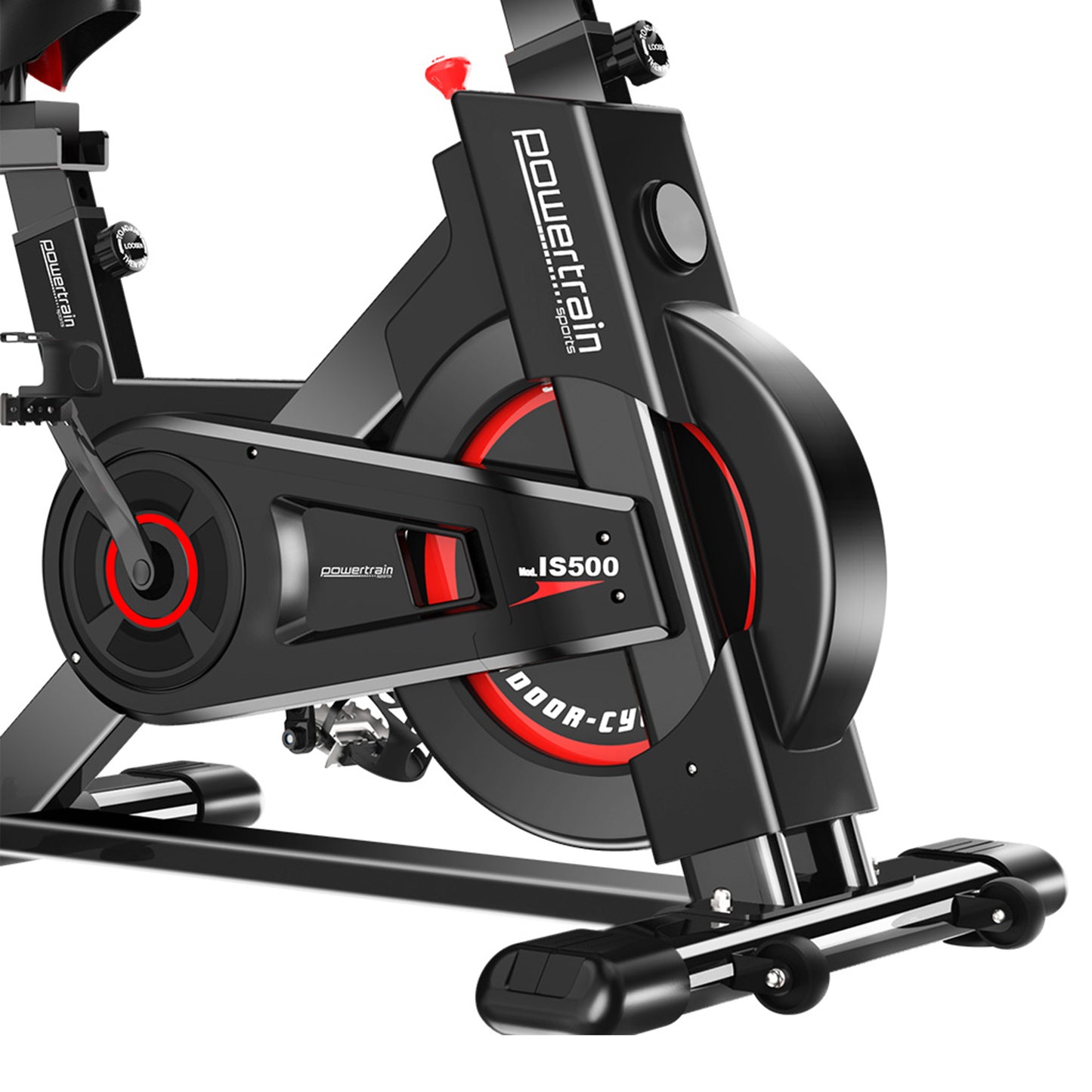 Powertrain IS-500 Heavy-Duty Exercise Spin Bike Electroplated - Black - The Fight Club