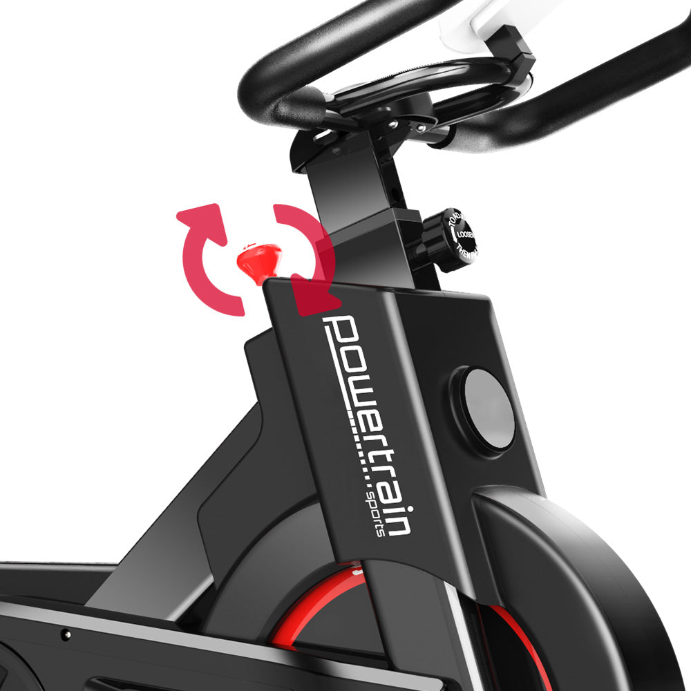 Powertrain IS-500 Heavy-Duty Exercise Spin Bike Electroplated - Black - The Fight Club