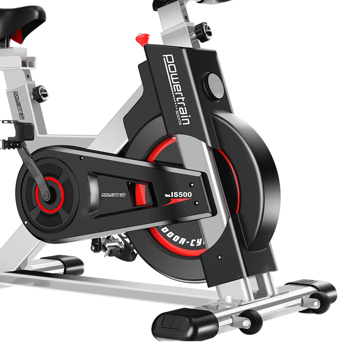 Powertrain IS-500 Heavy-Duty Exercise Spin Bike Electroplated - Silver - The Fight Club