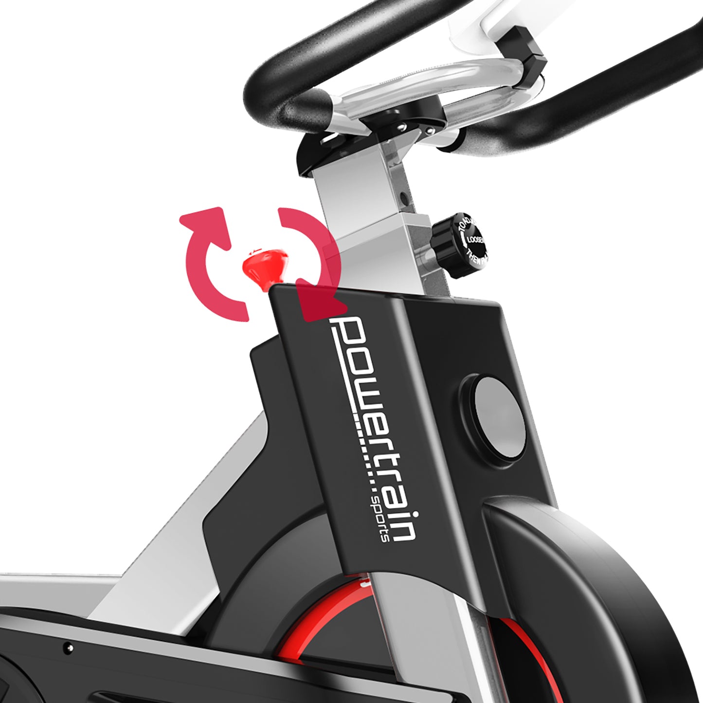 Powertrain IS-500 Heavy-Duty Exercise Spin Bike Electroplated - Silver - The Fight Club