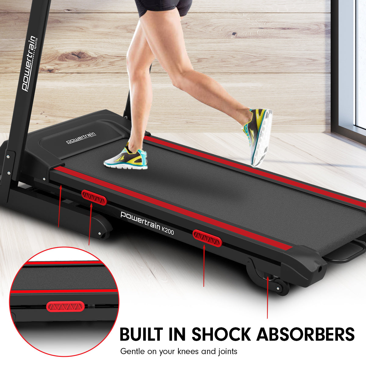 Powertrain K200 Electric Treadmill Folding Home Gym Running  Machine - The Fight Club