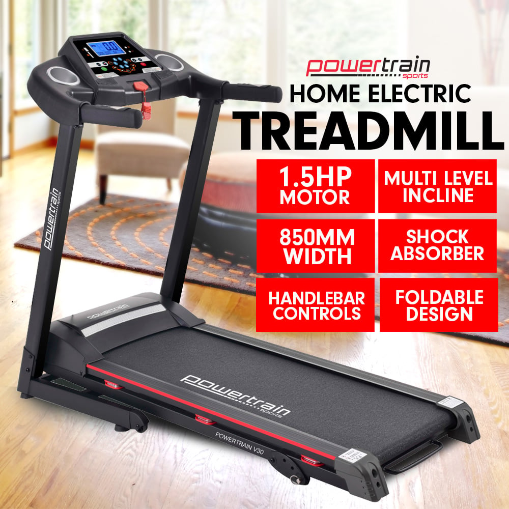 Powertrain V30 Foldable Treadmill Manual Incline Home Gym Cardio - The Fight Club