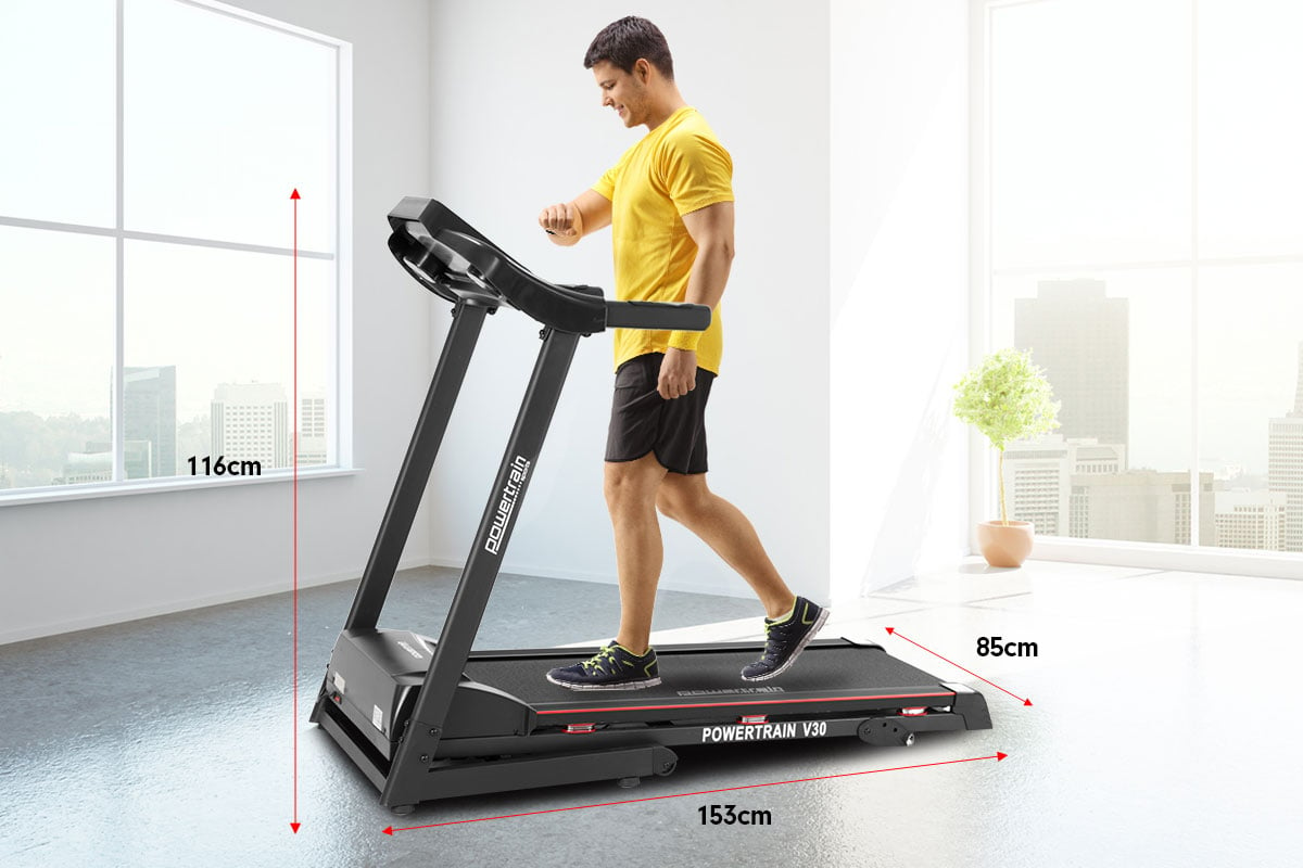 Powertrain V30 Foldable Treadmill Manual Incline Home Gym Cardio - The Fight Club