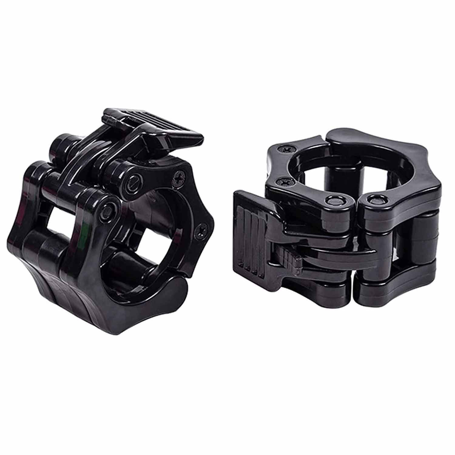 2Pcs 2in / 50mm Olympic Dumbbell Clamps Barbell Clamps Collars Clips Bar Plates Collar Clips Black - The Fight Club