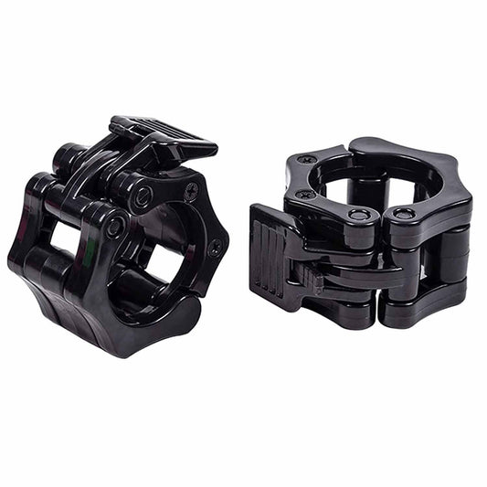 2Pcs 2in / 50mm Olympic Dumbbell Clamps Barbell Clamps Collars Clips Bar Plates Collar Clips Black - The Fight Club