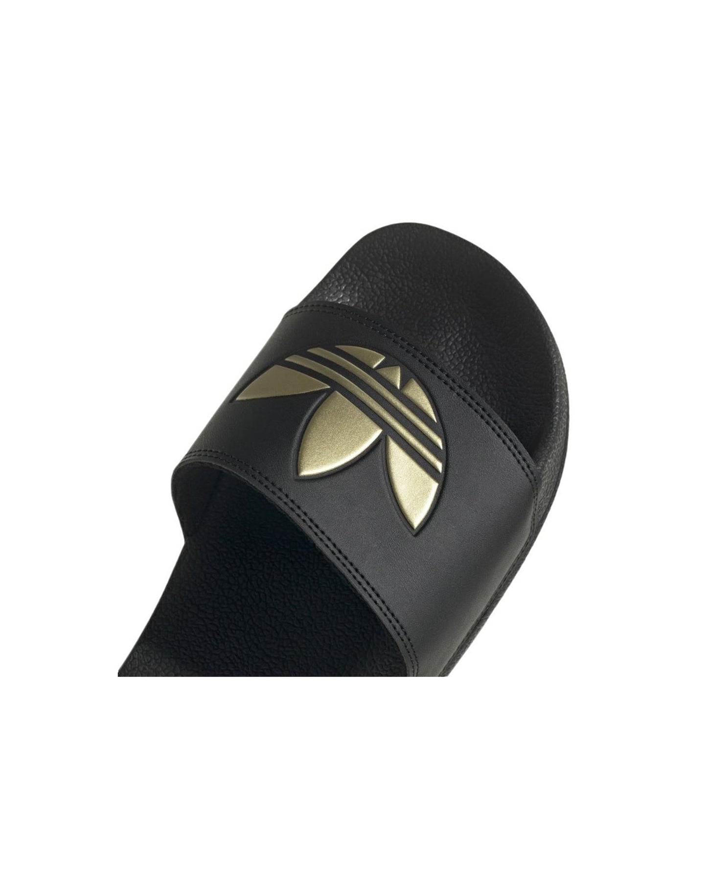 Adidas Black Casual Slides with Gold Accents in Core Black - 7 US - The Fight Club