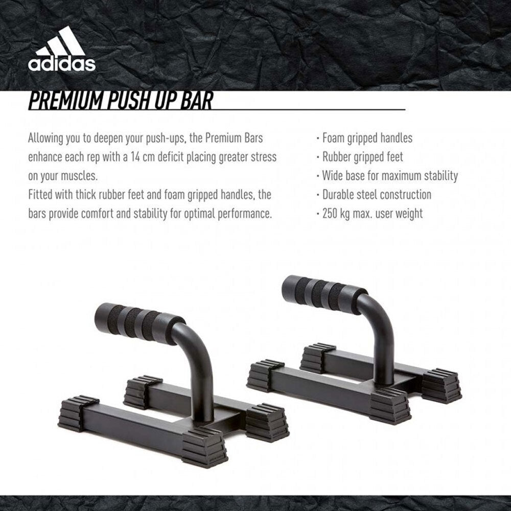 Adidas Premium Push Up Bars with Non Slip Handles