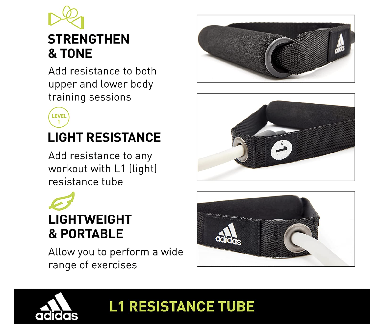 Adidas Resistance Tube Yoga Pilates Gym Exercise Home Fitness Workout L1 - The Fight Club