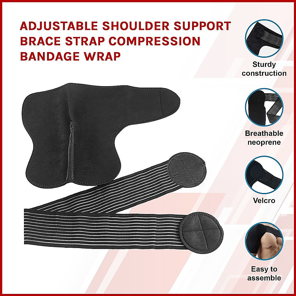 DSZ Adjustable Shoulder Support Brace Strap Compression Bandage Wrap - The Fight Club