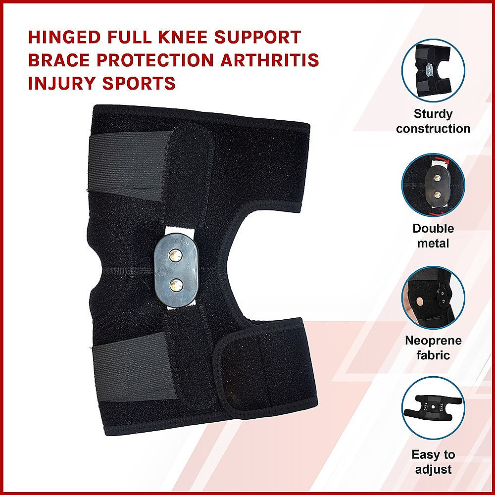 DSZ Hinged Full Knee Support Brace Protection Arthritis Injury Sports - The Fight Club