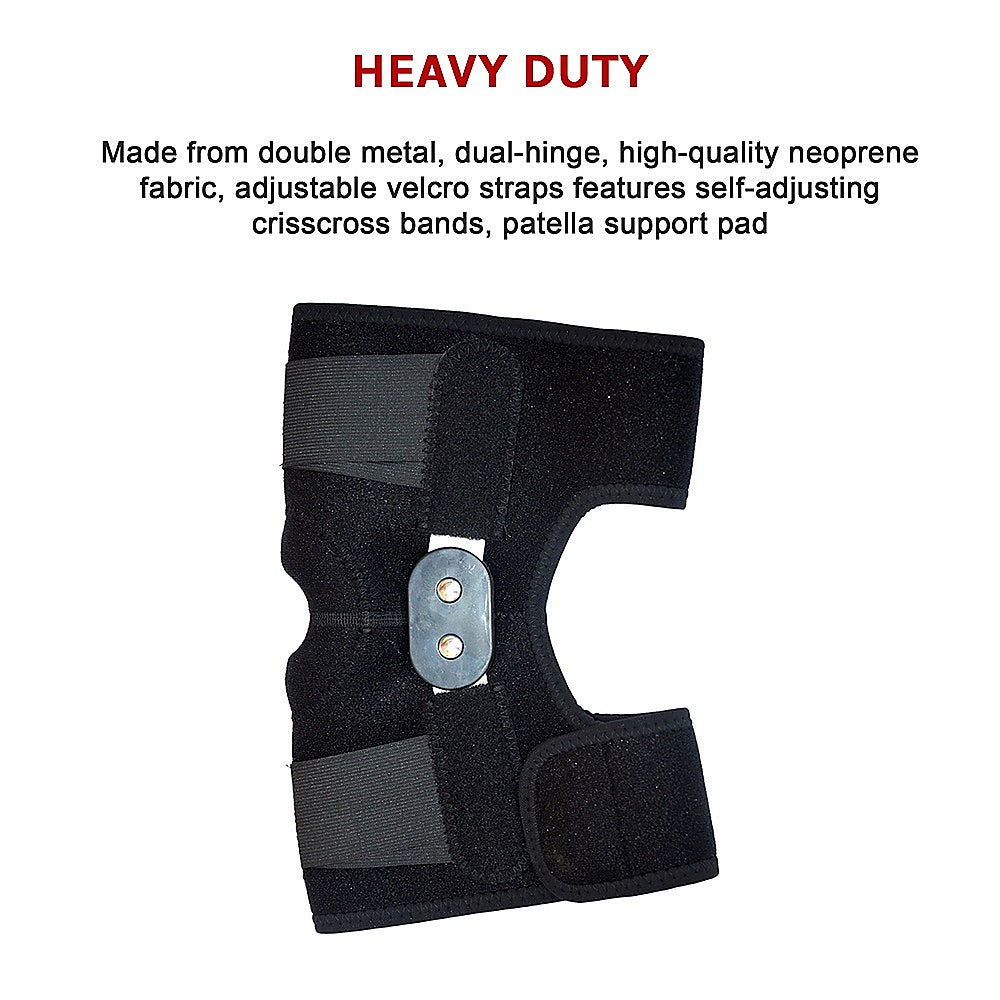 DSZ Hinged Full Knee Support Brace Protection Arthritis Injury Sports - The Fight Club