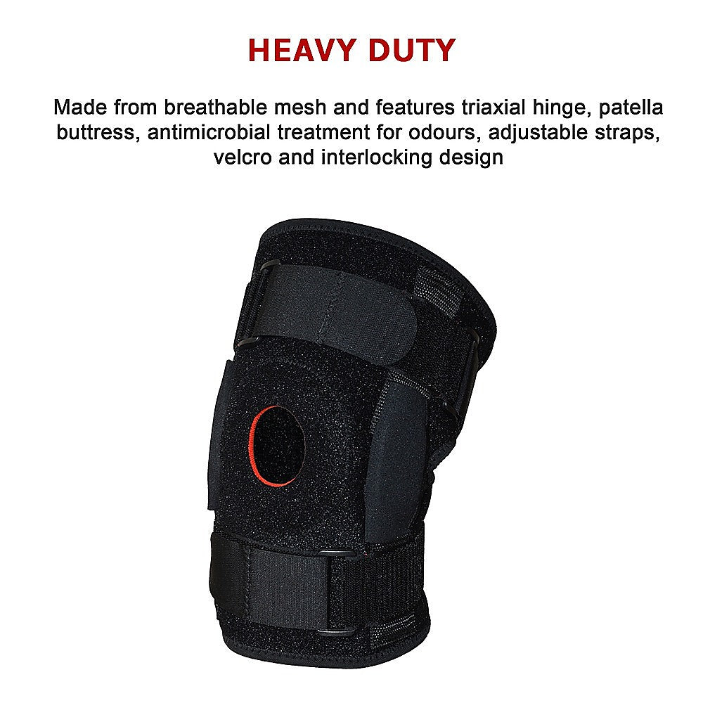 DSZ Hinged Knee Brace Support - ACL MCL ligament Runner's Knee - The Fight Club